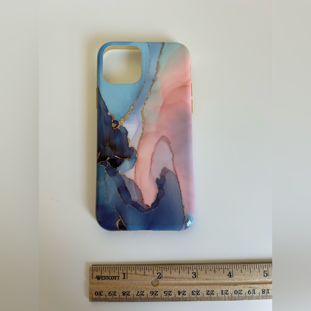 iPhone 11 Pro Blue and Pink Marble Phone Case